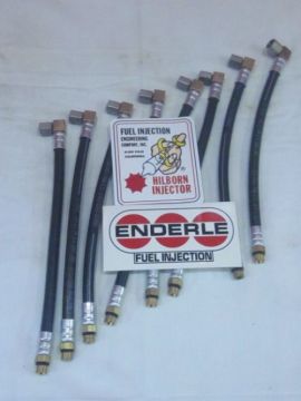 Hoses - 90 degree Hilborn . Rons, Crower, Kinsler   Hoses 6" to 33"